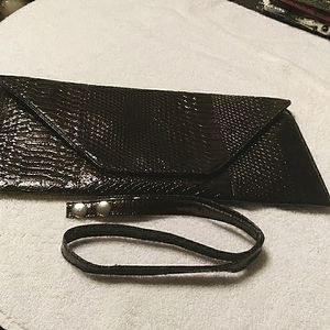 Snake Skin Pattern Envelope Clutch